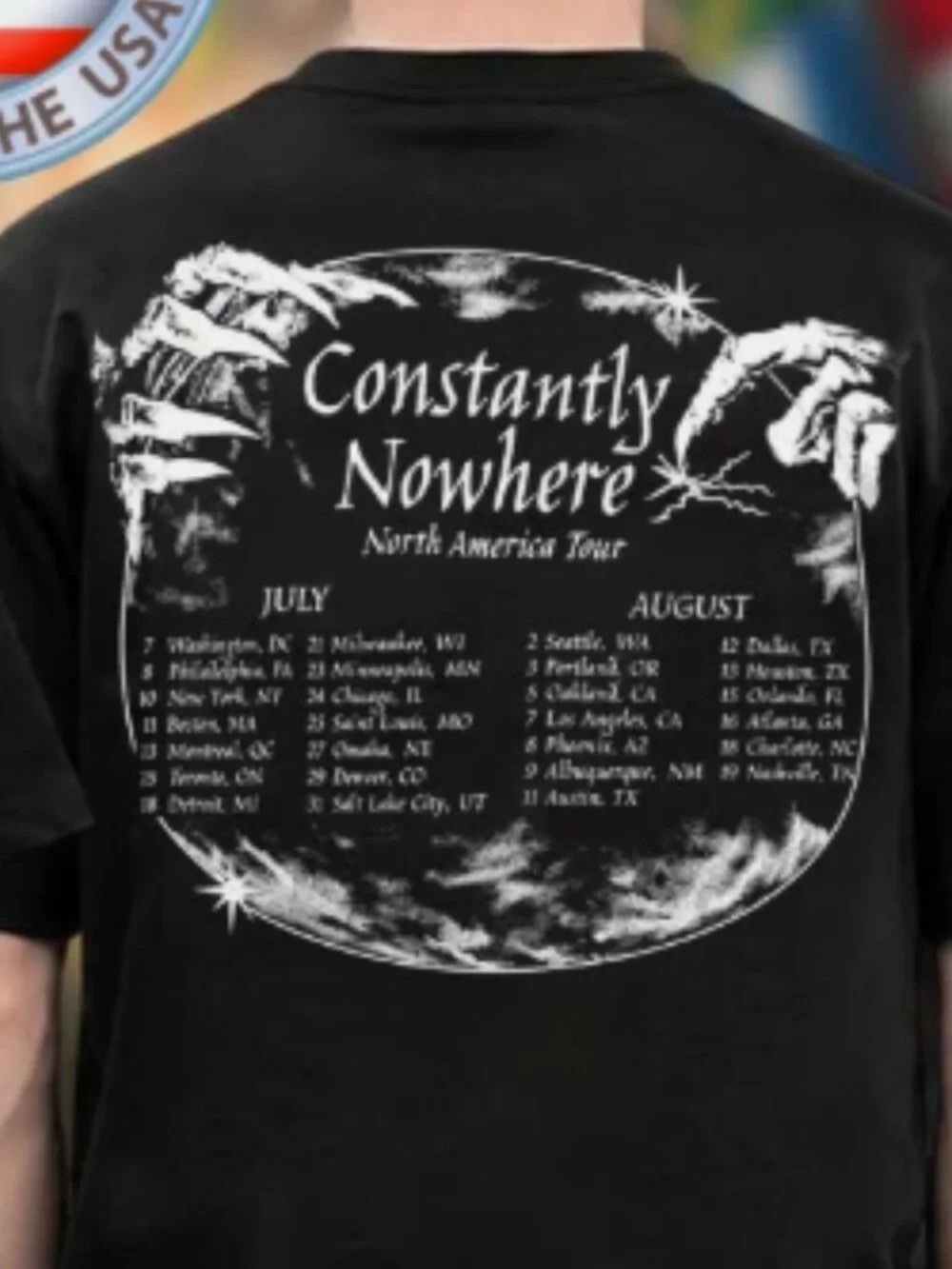 Poppy Constantly Nowhere North America Tour Graphic Black T-Shirt